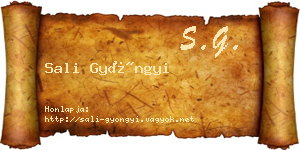 Sali Gyöngyi névjegykártya