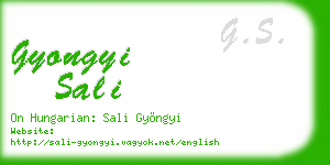 gyongyi sali business card